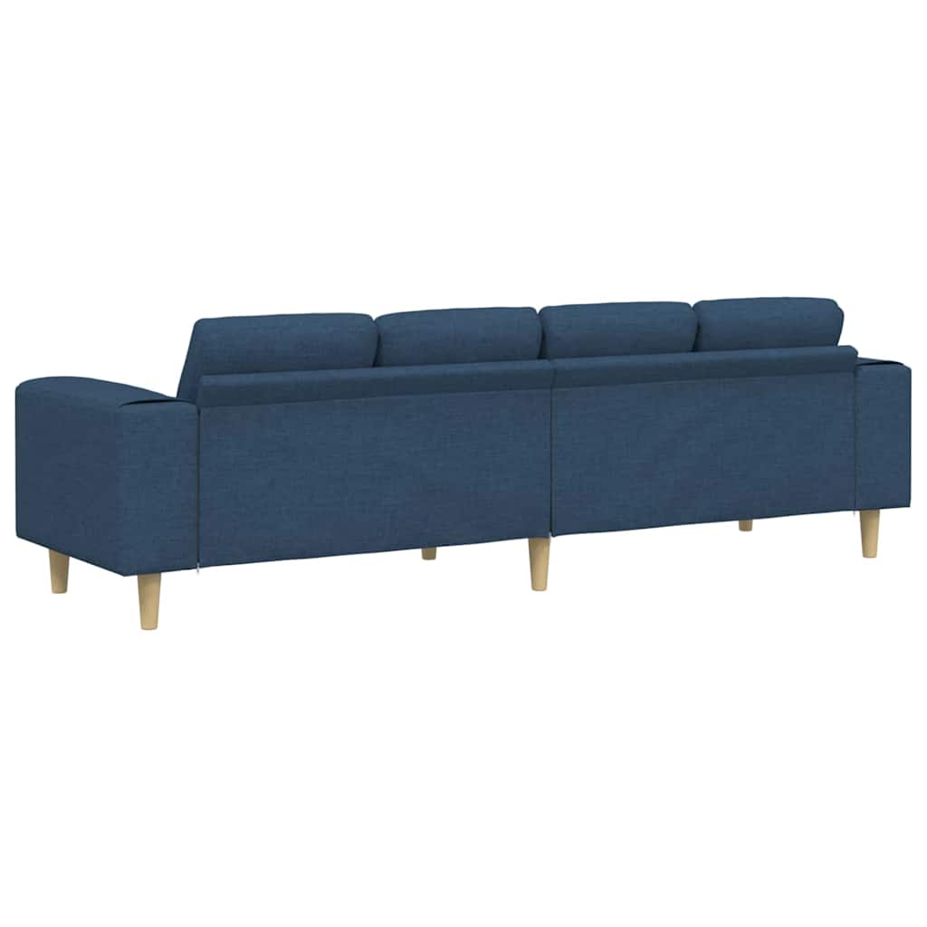 Sofa Set Blue Fabric